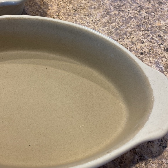 2 Pampered Chef Stonewear New Traditions Collection USA Oval Baking Dishes USED - Picture 14 of 16